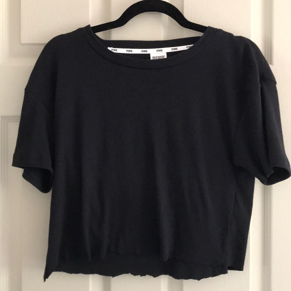 NWT black Pink Victoria’’s Secret crop top